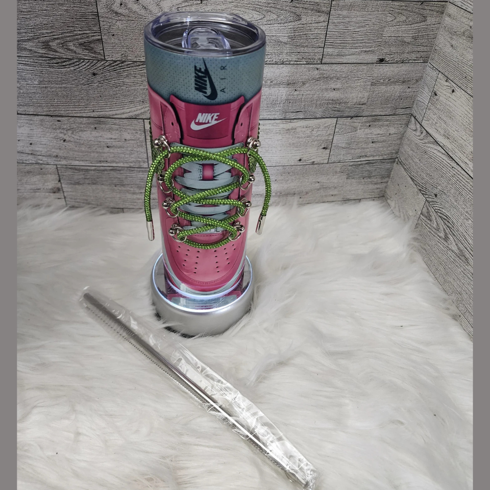 Custom Sneaker Tumbler with Laces