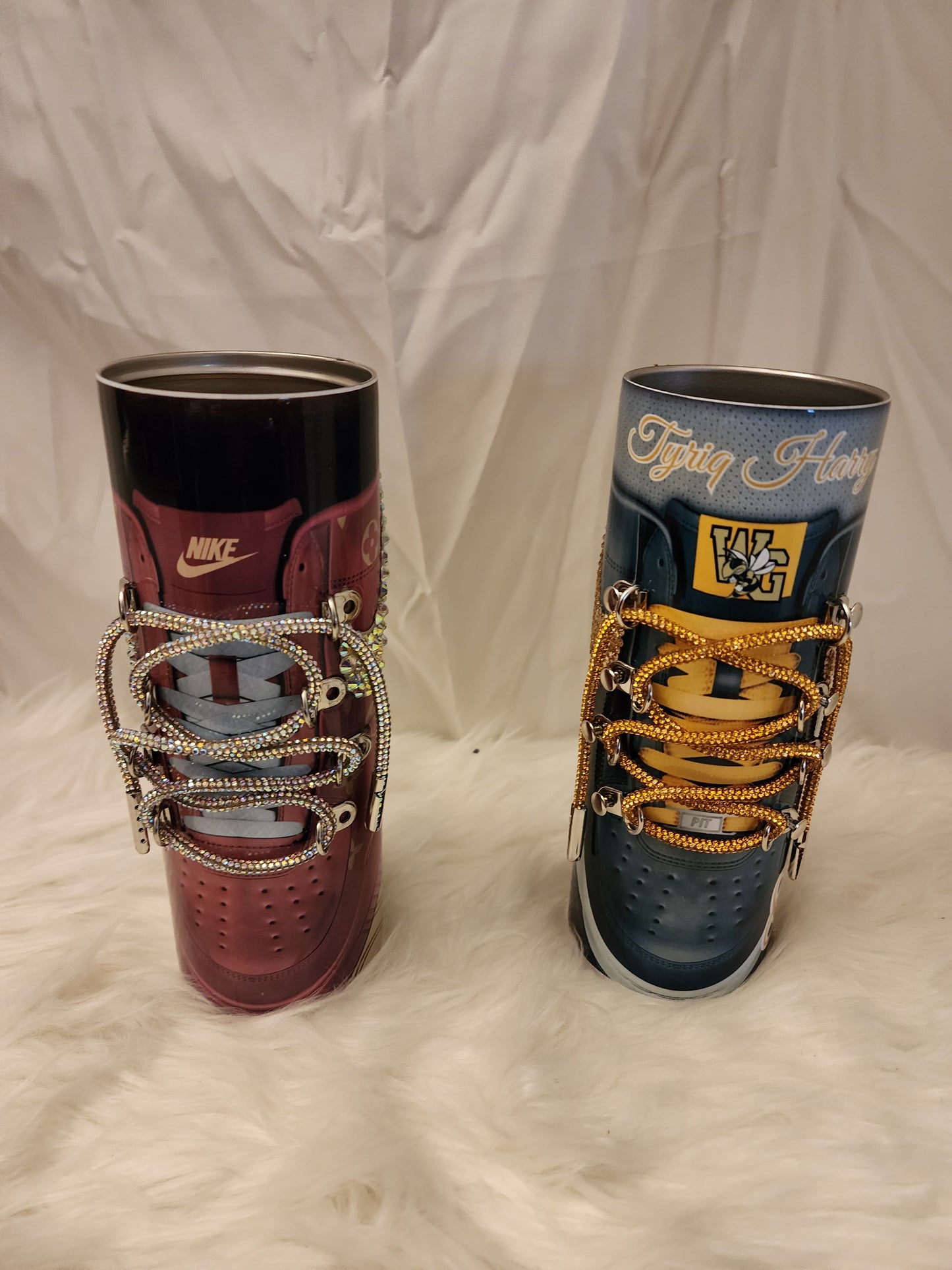 Custom Sneaker Tumbler with Laces